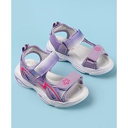 Cute Walk by Babyhug Sandals with Velcro Closure Floral Print - Purple