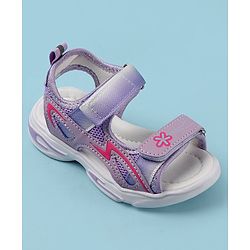 Cute Walk by Babyhug Sandals with Velcro Closure Floral Print - Purple