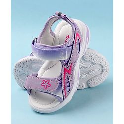 Cute Walk by Babyhug Sandals with Velcro Closure Floral Print - Purple