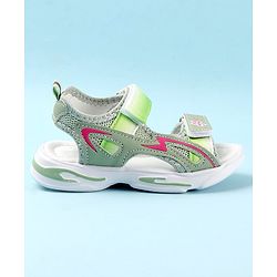 Cute Walk by Babyhug Sandals with Velcro Closure Floral Print - Green