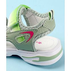 Cute Walk by Babyhug Sandals with Velcro Closure Floral Print - Green