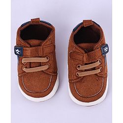 Cute Walk by Babyhug Velcro Closure Booties - Brown