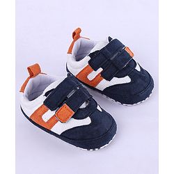 Cute Walk by Babyhug Colour Block Velcro Closure Booties - Grey