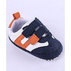 Cute Walk by Babyhug Colour Block Velcro Closure Booties - Grey