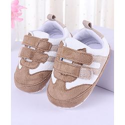 Cute Walk by Babyhug Colour Block Velcro Closure Booties - Grey