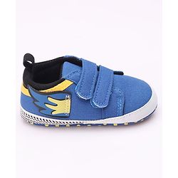 Cute Walk by Babyhug Booties Velcro Closure - Blue