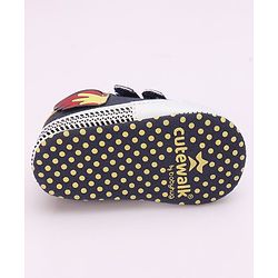 Cute Walk by Babyhug Booties Velcro Closure - Navy Blue