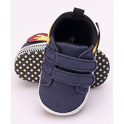 Cute Walk by Babyhug Booties Velcro Closure - Navy Blue