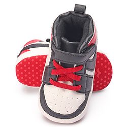 Cute Walk by Babyhug Booties with Velcro Closure -  Red