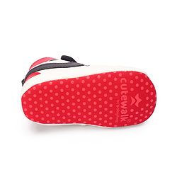 Cute Walk by Babyhug Booties with Velcro Closure -  Red