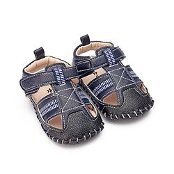 Cute Walk by Babyhug Booties with Velcro Closure - Navy Blue