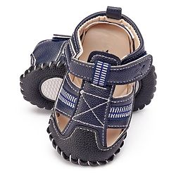 Cute Walk by Babyhug Booties with Velcro Closure - Navy Blue