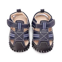 Cute Walk by Babyhug Booties with Velcro Closure - Navy Blue