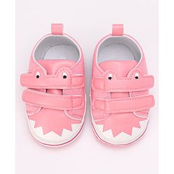 Cute Walk by Babyhug Booties with  Velcro Closure - Pink