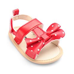 Cute Walk by Babyhug Velcro Closure Booties Bow Applique - Black