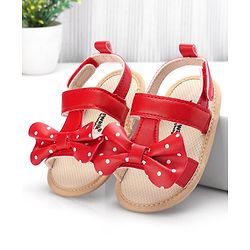 Cute Walk by Babyhug Velcro Closure Booties Bow Applique - Black