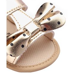 Cute Walk by Babyhug Velcro Closure Booties Bow Applique - Black