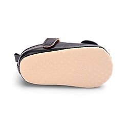 Cute Walk by Babyhug Velcro Closure Booties Bow Applique - Black