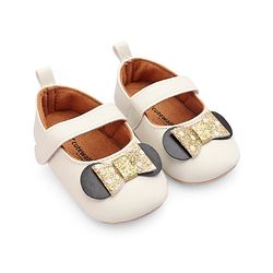 Cute Walk by Babyhug Velcro Closure Booties Bow Applique - Black