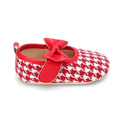 Cute Walk by Babyhug Velcro Closure Booties Bow Applique - Red
