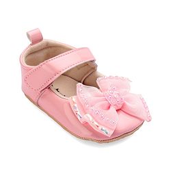 Cute Walk by Babyhug Velcro Closure Booties Bow Applique - Pink