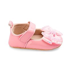 Cute Walk by Babyhug Velcro Closure Booties Bow Applique - Pink