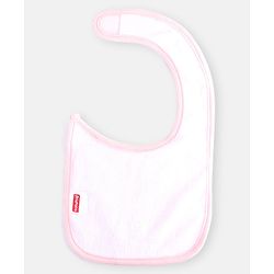 Babyhug Cotton Bibs Dinosaur Embroidery Set of 3 - Pink & White