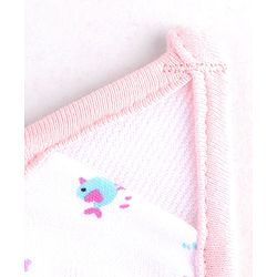 Babyhug Cotton Bibs Dinosaur Embroidery Set of 3 - Pink & White