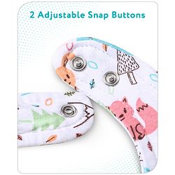 Babyhug Drool Bibs Pack of 5 - Multicolor
