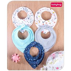 Babyhug Drool Bibs Pack of 5 - Multicolor