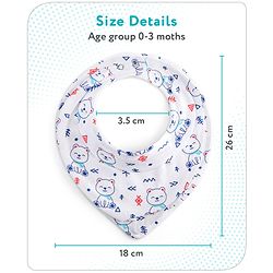 Babyhug Drool Bibs Pack of 5 - Multicolor