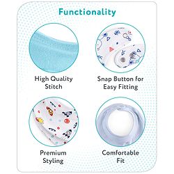 Babyhug Drool Bibs Pack of 5 - Multicolor