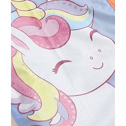 Babyhug Full Sleeves Below Knee Length Hooded Raincoat with Unicorn Print - Multicolor