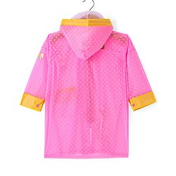 Babyhug Full Sleeves Below Knee Length Hooded Raincoat with Polka Dots & Unicorn Print - Pink