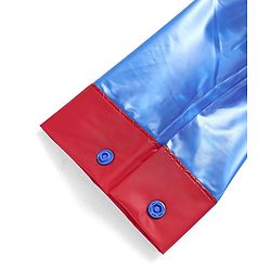Babyhug Full Sleeves Below Knee Length Hooded Raincoat with Monster Print - Blue