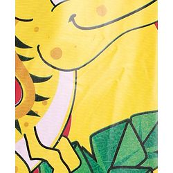 Babyhug Full Sleeves Below Knee Length Hooded Raincoat with Dino Print - Red
