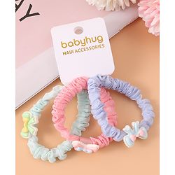 Babyhug Rubber Bands & Scrunchies Sets with Bow Applique Pack of 3 - Multicolor