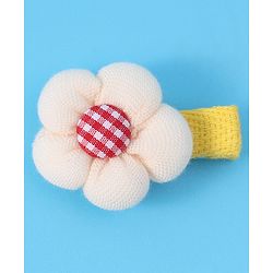 Babyhug Hair Pins And Clips with Floral Applique Free Size Pack of 6 - Red White & Pink