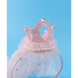 Babyhug Tiara Styled Hair Bands Free Size - Light Pink