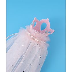 Babyhug Tiara Styled Hair Bands Free Size - Light Pink