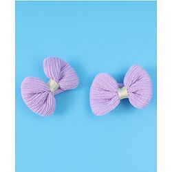 Babyhug Free Size Hair Pins & Clips with Bow & FLoral Applique Pack of 6  - Purple