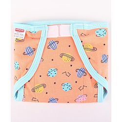 Babyhug Interlock Dyed Velcro Cloth Nappies Solar Printed Small Pack of 5 - Multicolor
