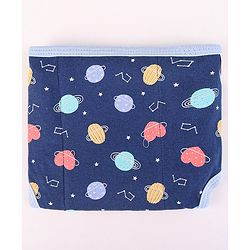 Babyhug Interlock Dyed Velcro Cloth Nappies Solar Printed Small Pack of 5 - Multicolor