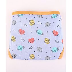 Babyhug Interlock Dyed Velcro Cloth Nappies Solar Printed Small Pack of 5 - Multicolor
