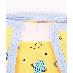 Babyhug Interlock Dyed Velcro Cloth Nappies Solar Printed Small Pack of 5 - Multicolor
