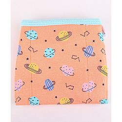 Babyhug Interlock Dyed U Shape Cloth Nappies Solar Print New Born Pack of 10-Multicolor