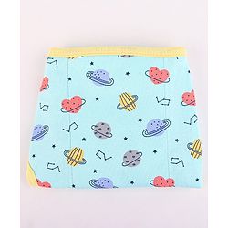 Babyhug Interlock Dyed U Shape Cloth Nappies Solar Print New Born Pack of 10-Multicolor