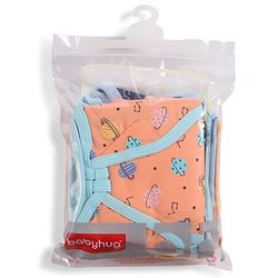 Babyhug Interlock Dyed U Shape Cloth Nappies Solar Print New Born Pack of 10-Multicolor