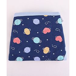 Babyhug Interlock Dyed U Shape Cloth Nappies Solar Print New Born Pack of 10-Multicolor