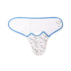 Babyhug 100% Cotton Swaddle Wrapper Train Print Set of 2-Blue